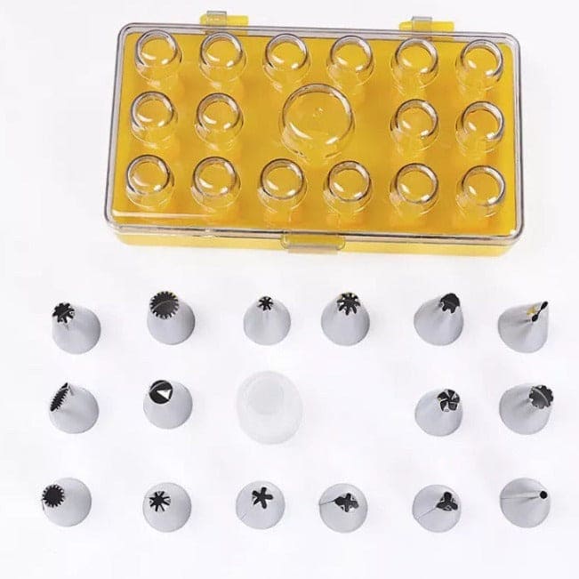 Set Of 18 Cake Decorating Nozzle Set, Icing Piping Tips For Decoration, Stainless Steel Icing Nozzle Set, Decoration Tool For Cakes Cupcakes Set Of 18 Cake Decorating Nozzle Set, Icing Piping Tips For Decoration, Stainless Steel Icing Nozzle Set, Decoration Tool For Cakes Cupcakes